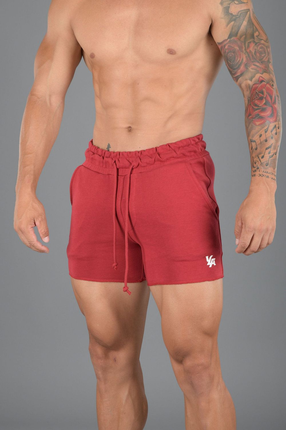 Red Young LA 102 Bodybuilding French Terry Shorts NZ | 1670458-ZC