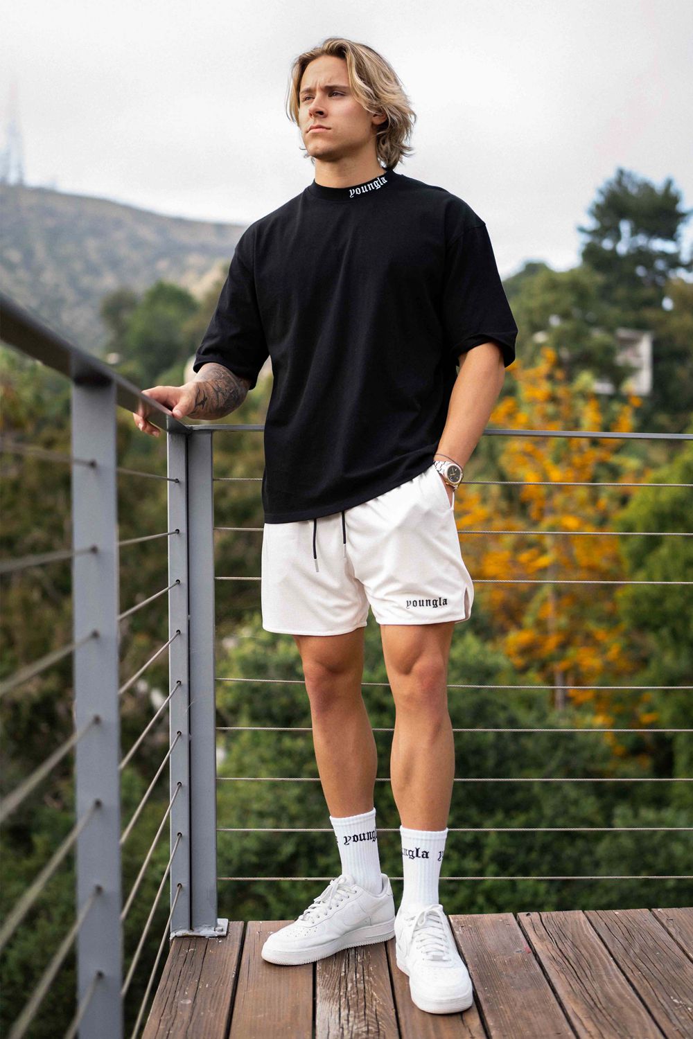 White Young LA 134 Game-Time Shorts & Socks Set NZ | 6591872-CQ