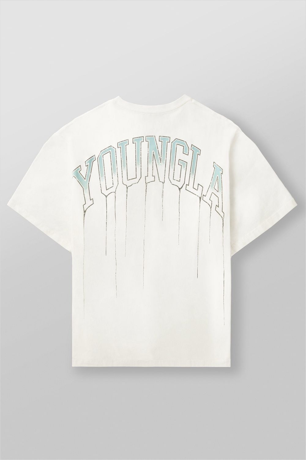 White Young LA W428 - Drip Oversized Tee NZ | 7403918-OV