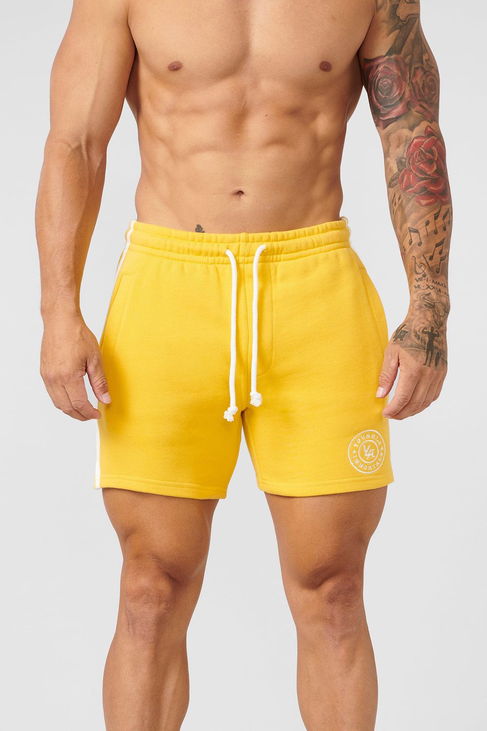 Yellow Young LA 137 - Golden Era Bodybuilding Shorts NZ | 4672385-RP