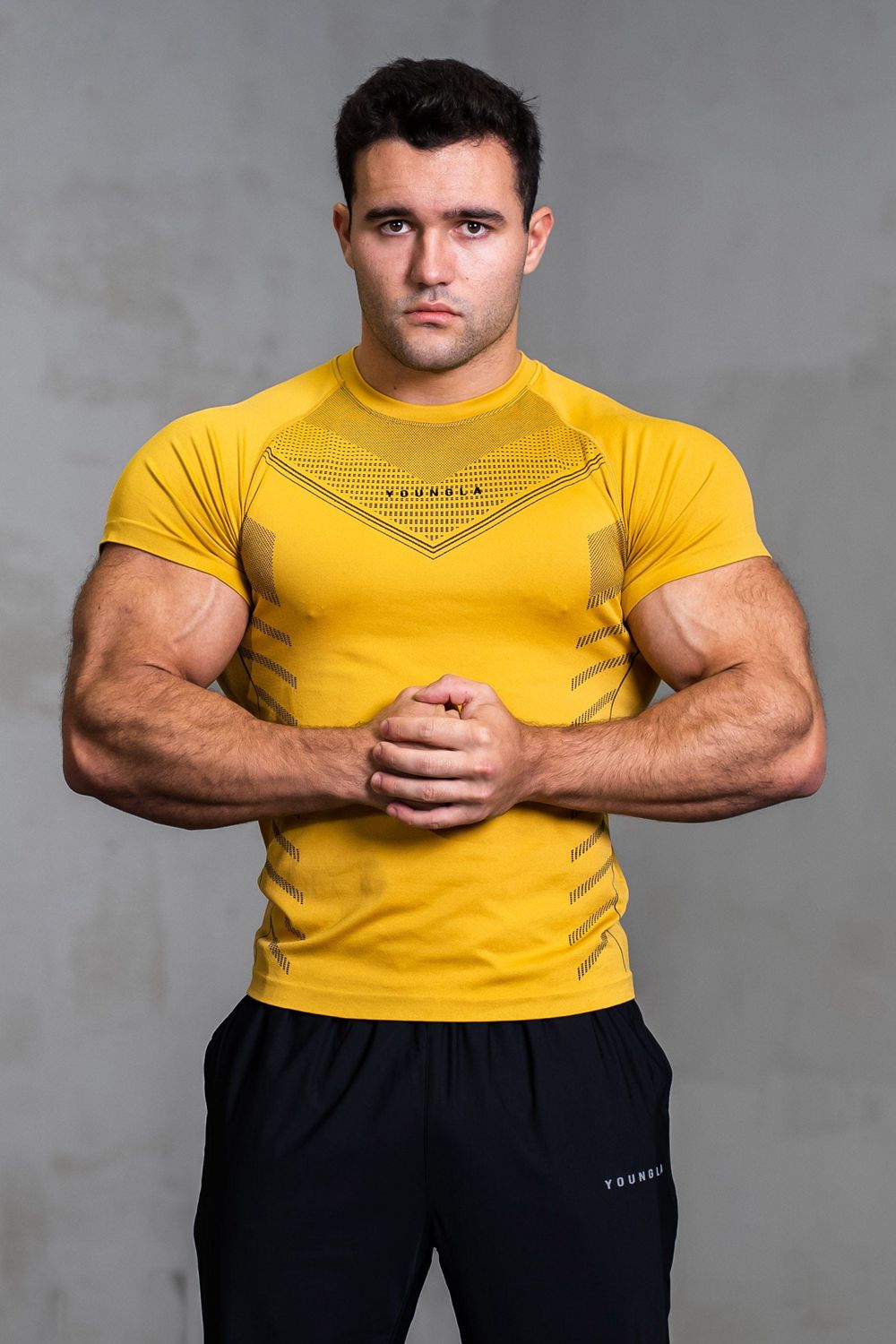 Yellow Young LA 465 Superhero Compression Tees NZ | 8397541-KO